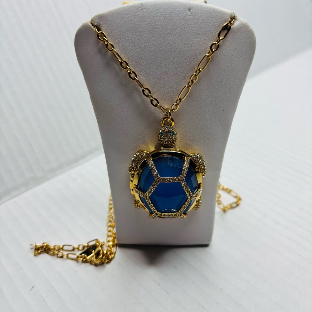KATE SPADE "Paradise Found" Turtle Locket Necklace - Picture 2 of 7
